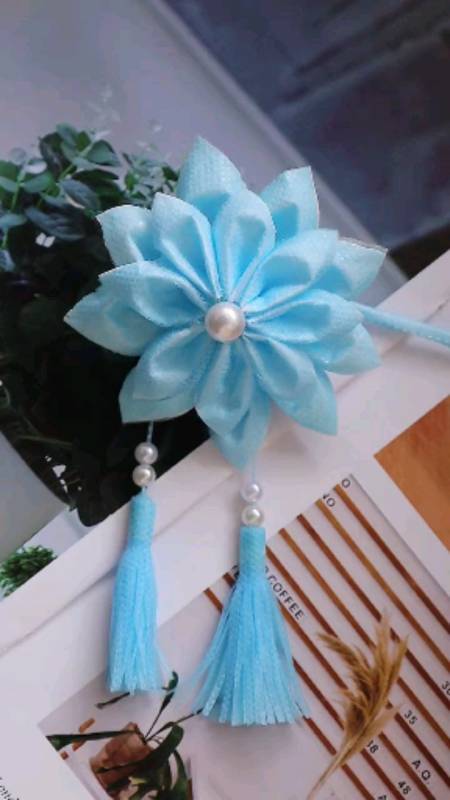 手工制作#过期口罩做的古风发簪,真是太美了