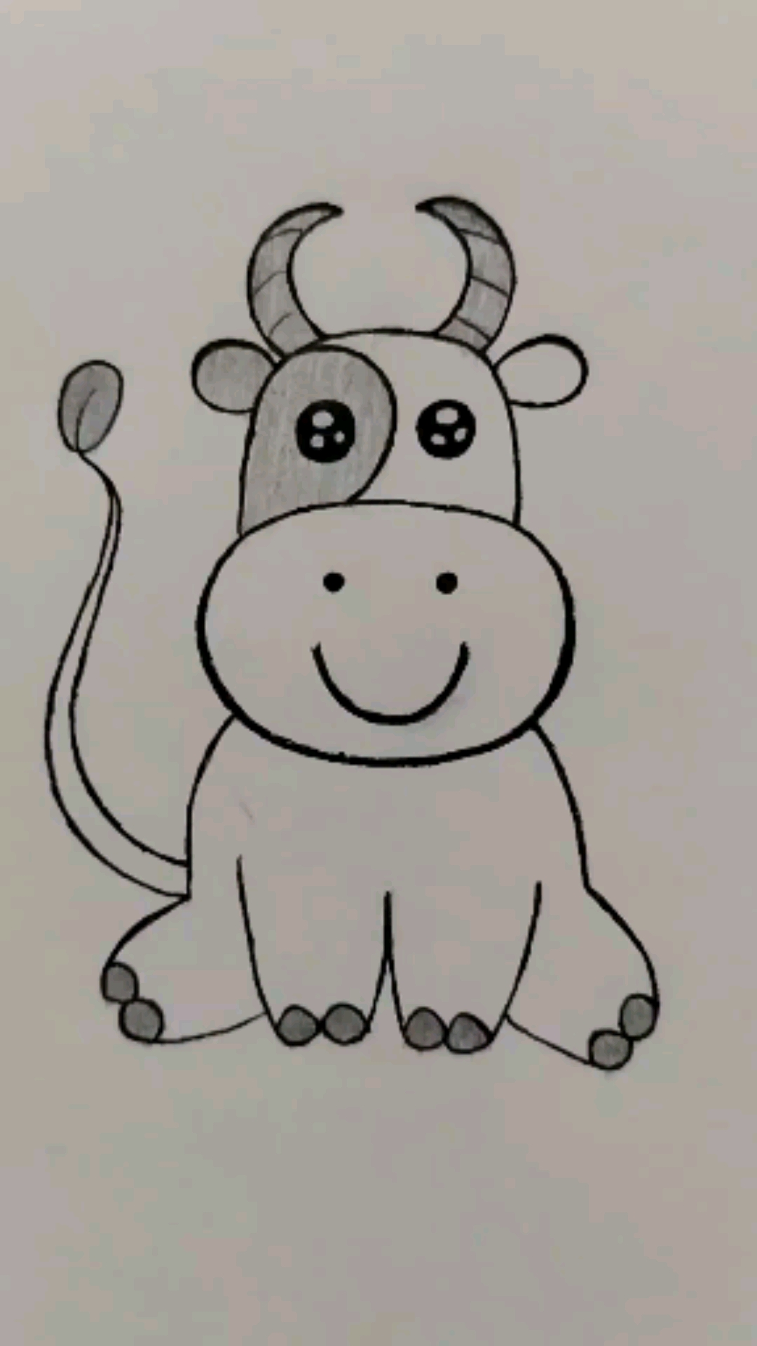 简笔画一只奶牛宝宝