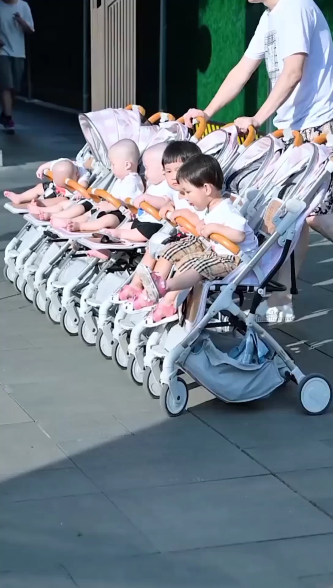 六胞胎宝宝又来逛街了