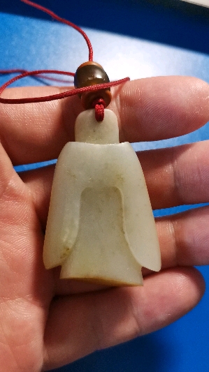 宋代洒金皮和田籽料圆雕玉翁仲,包浆莹润,沁色过渡自然