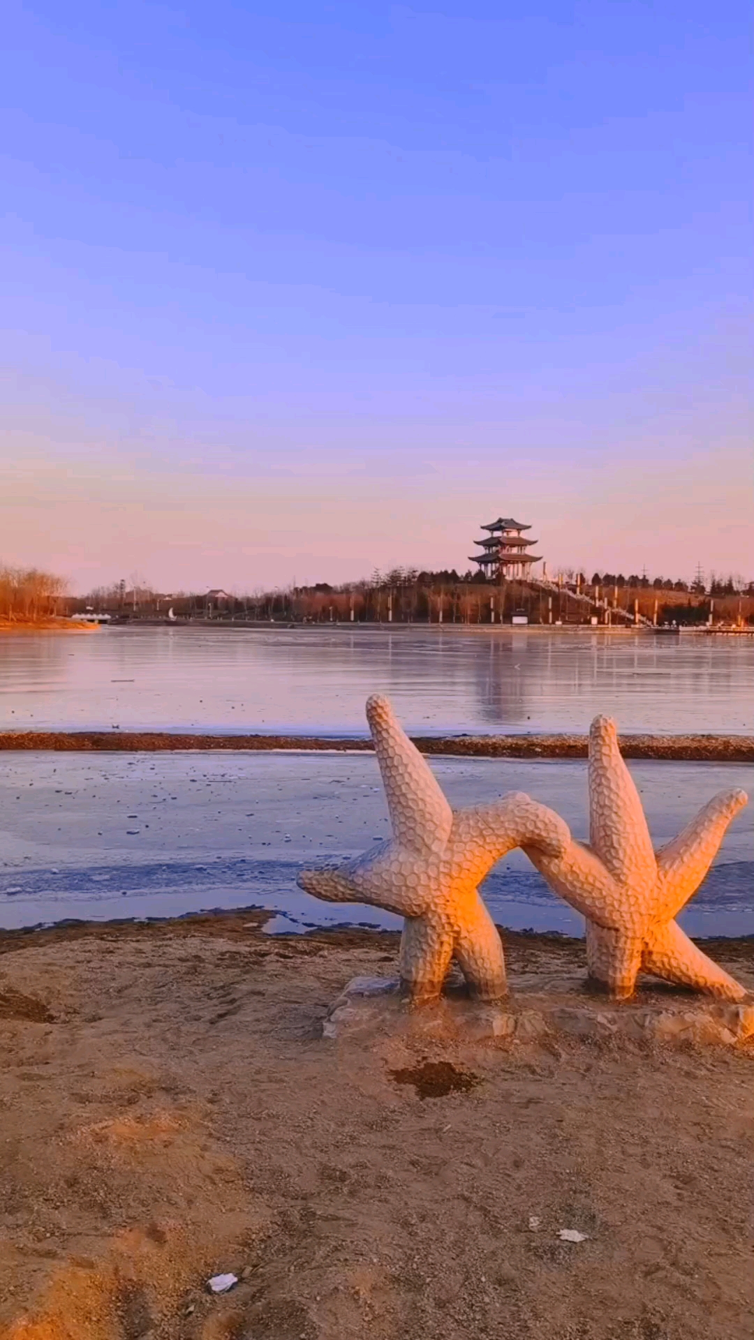 冬日美景磁县如意湖