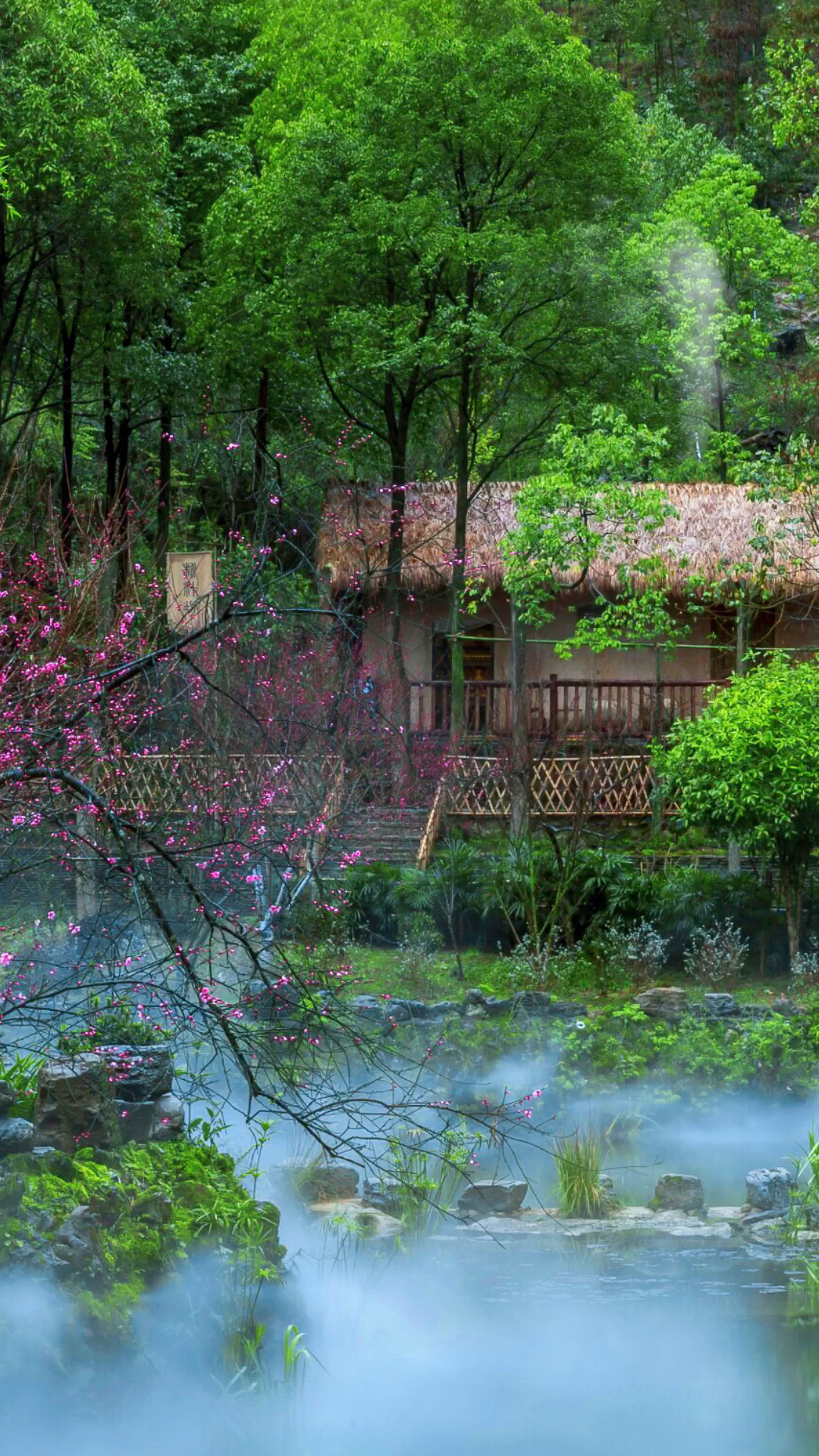 待我了无牵挂,从此归隐天涯,深山草屋为家,远离尘世繁华,忙时修篱种花