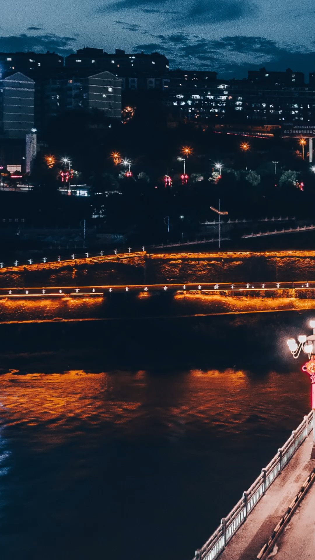 旅游进行时#汉江大桥夜景