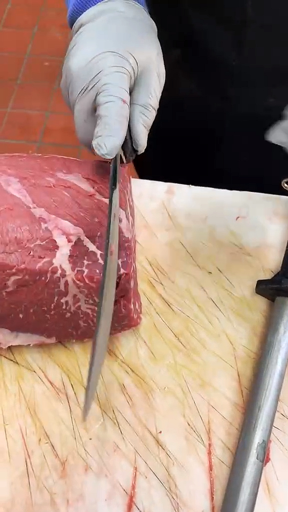 牛肉#这个切牛肉的刀法大家看看怎么样?