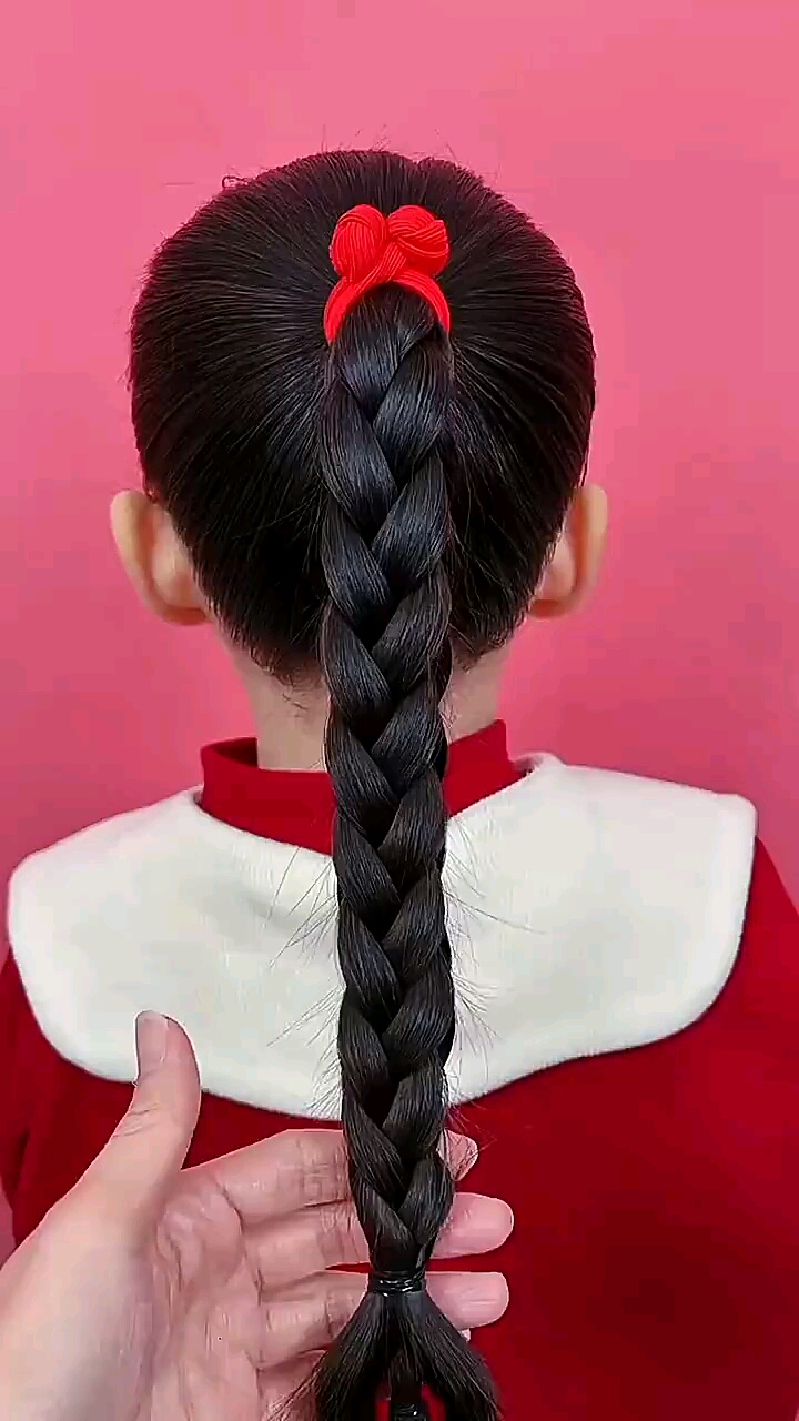 小学生高马尾发型扎法图片