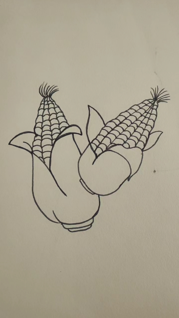 简笔画#玉米简笔画,你学会了吗?