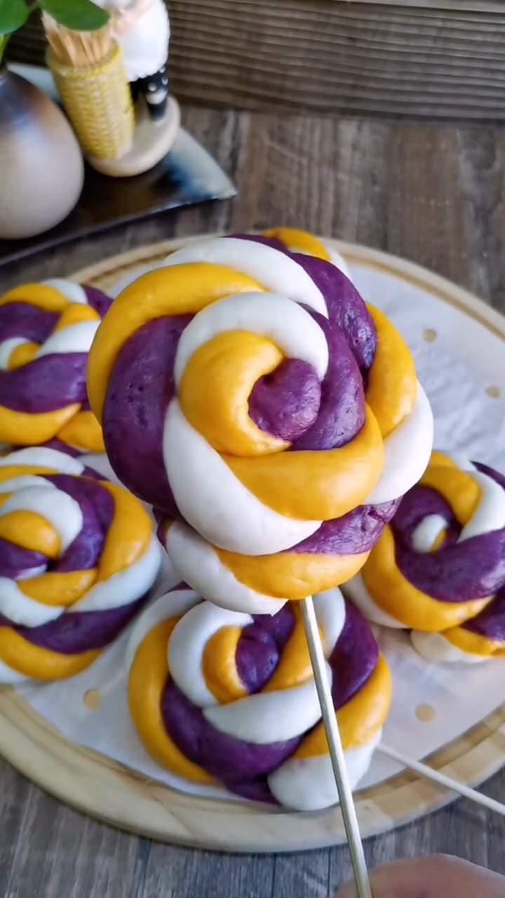 漂亮的棒棒糖馒头