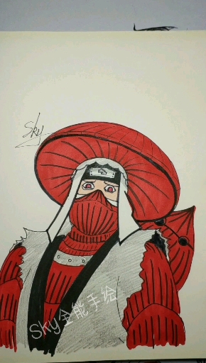 画画原来如此简单#手绘火影忍者人物老八.-度小视