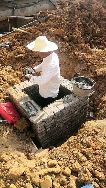 你工作的样子真美#方形电力井砌筑