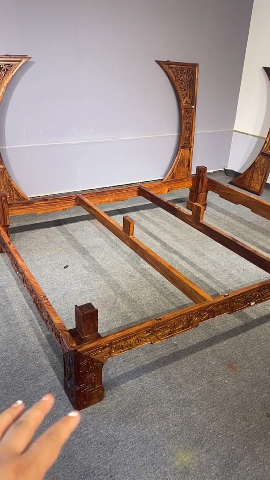 古典红木家具#架子床榫卯结构安装过程