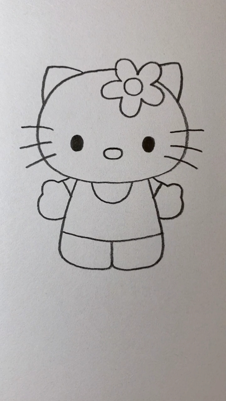 画画原来如此简单#画可爱的kitty猫
