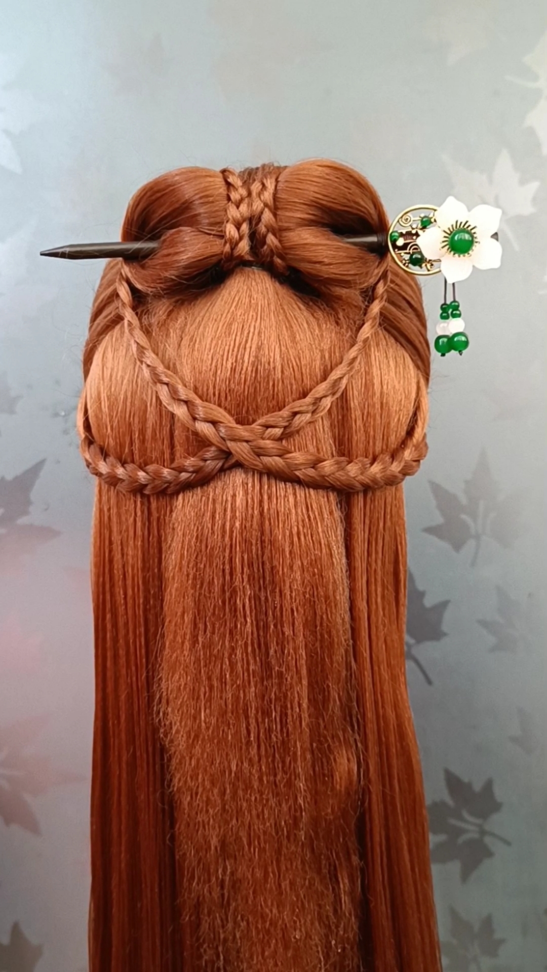 汉服发型#头模编发教程