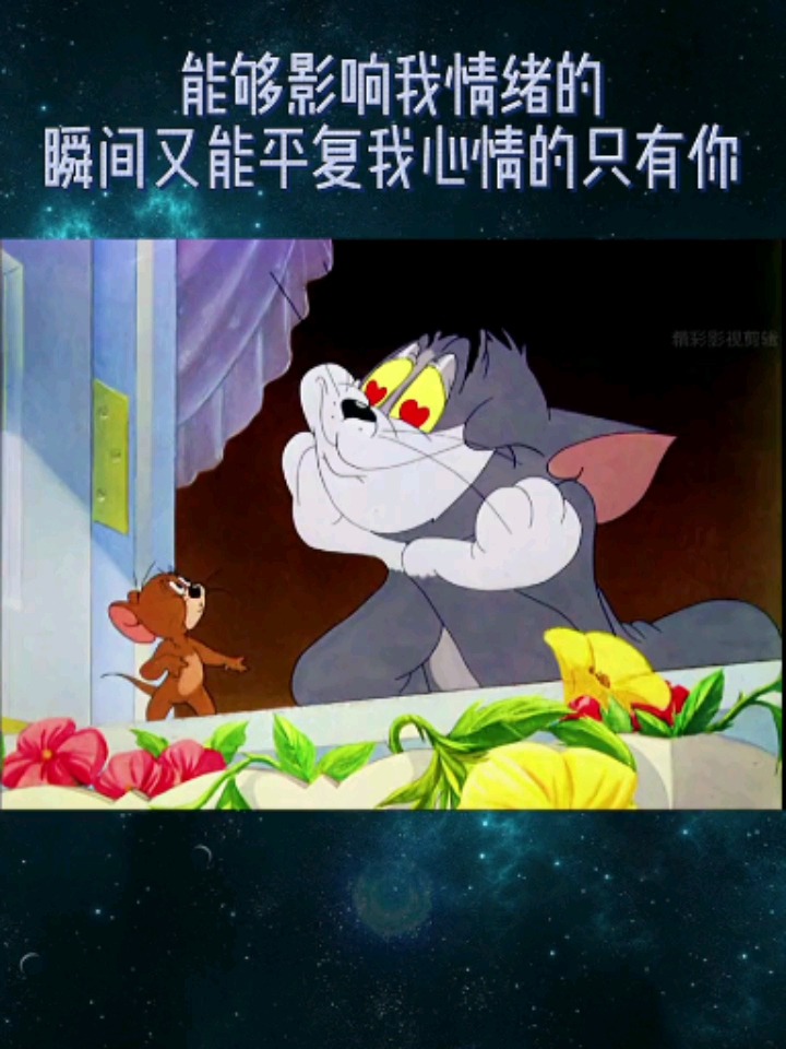 扎心情感语录#猫和老鼠剪的有点伤感,大胆的发给她告诉她,我很喜荒沣