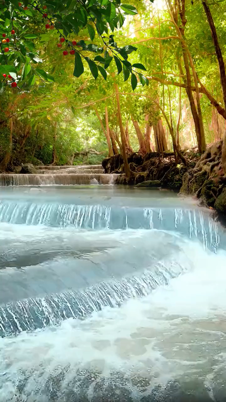 闭上眼睛用心去聆听原来大自然流水的声音可以解压情绪