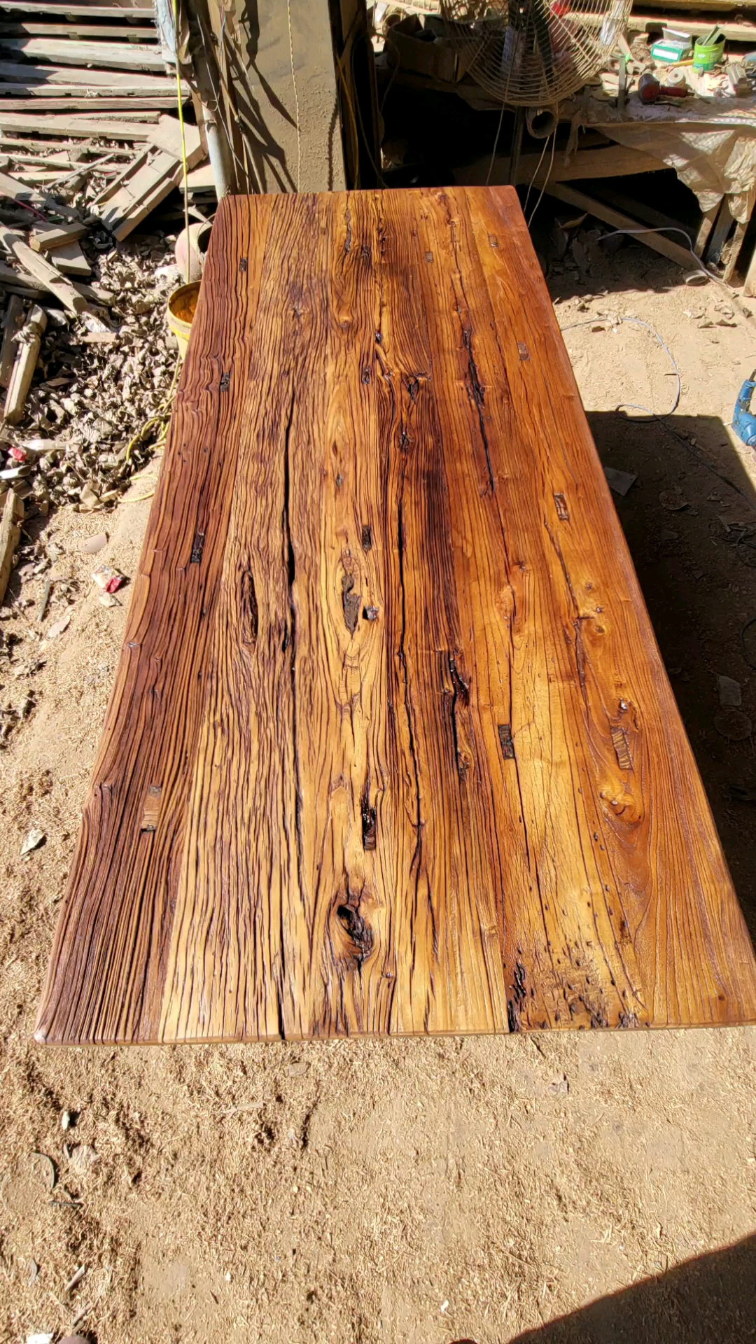 好物推荐老榆木门板桌桌面