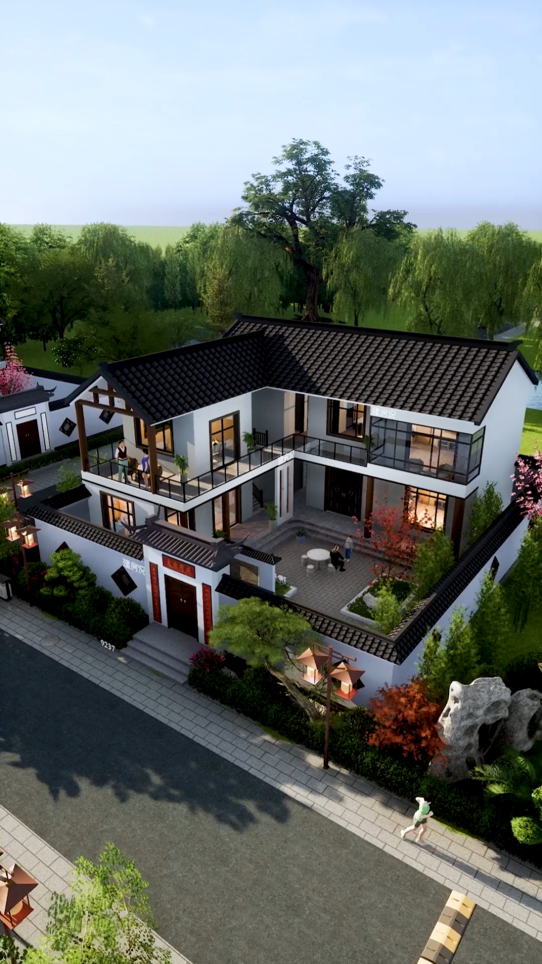 春有百花秋有月,最美二层中式小院,送给母亲最好的礼物!