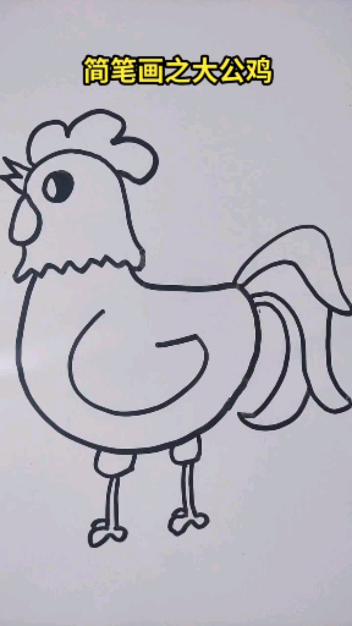 简单大公鸡儿童简笔画图片