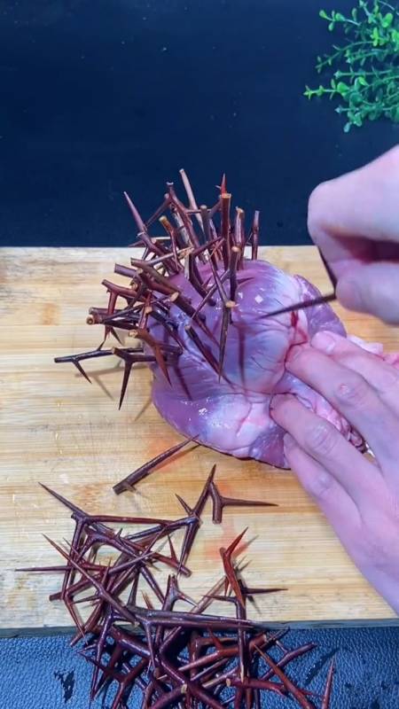 皂角刺蒸猪心这道菜很多朋友没见过,觉的很奇葩,但老祖宗留下的东西