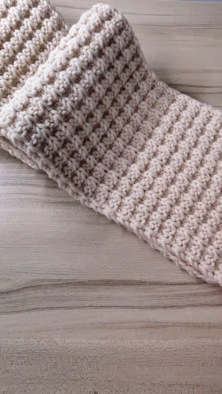 手工编织手工编织十字花围巾教程1