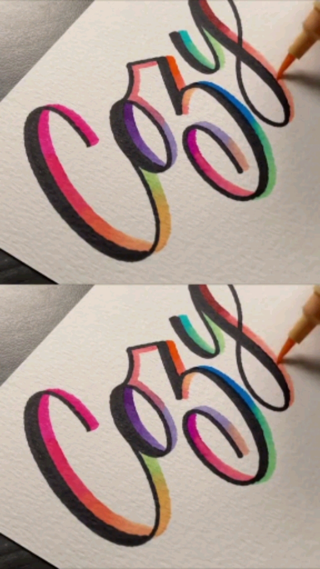 画画原来如此简单#彩色艺术字