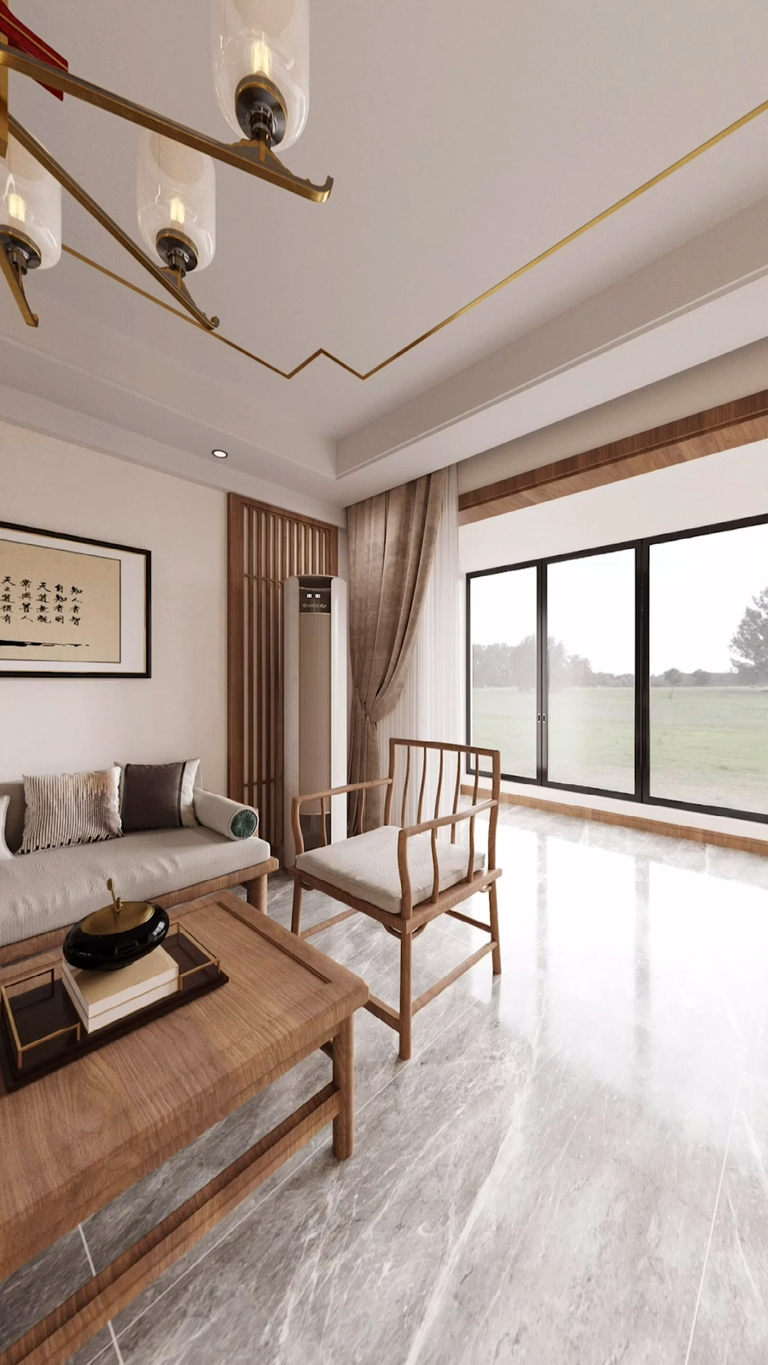 即为禅心,禅意新中式风格超凡脱俗,清新诗意,打造极简禅意空间,满屋
