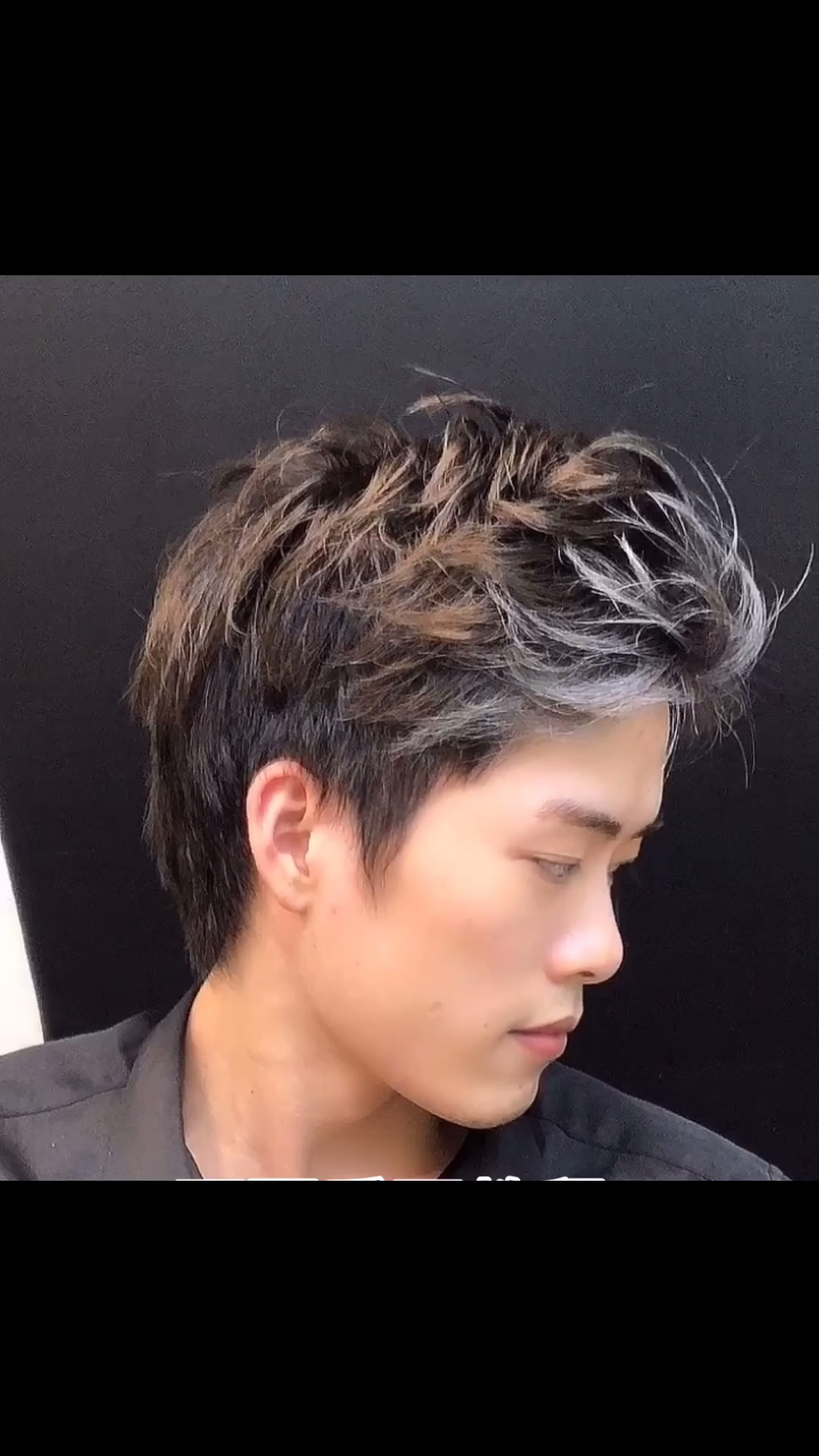 男生发型#男生刘海染