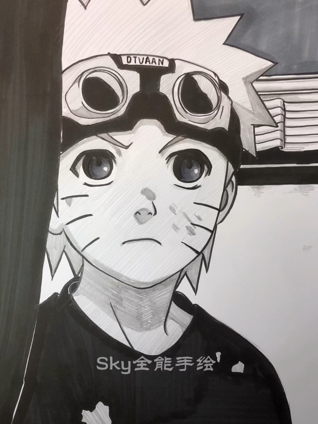 画画原来如此简单教你画小时候的鸣人