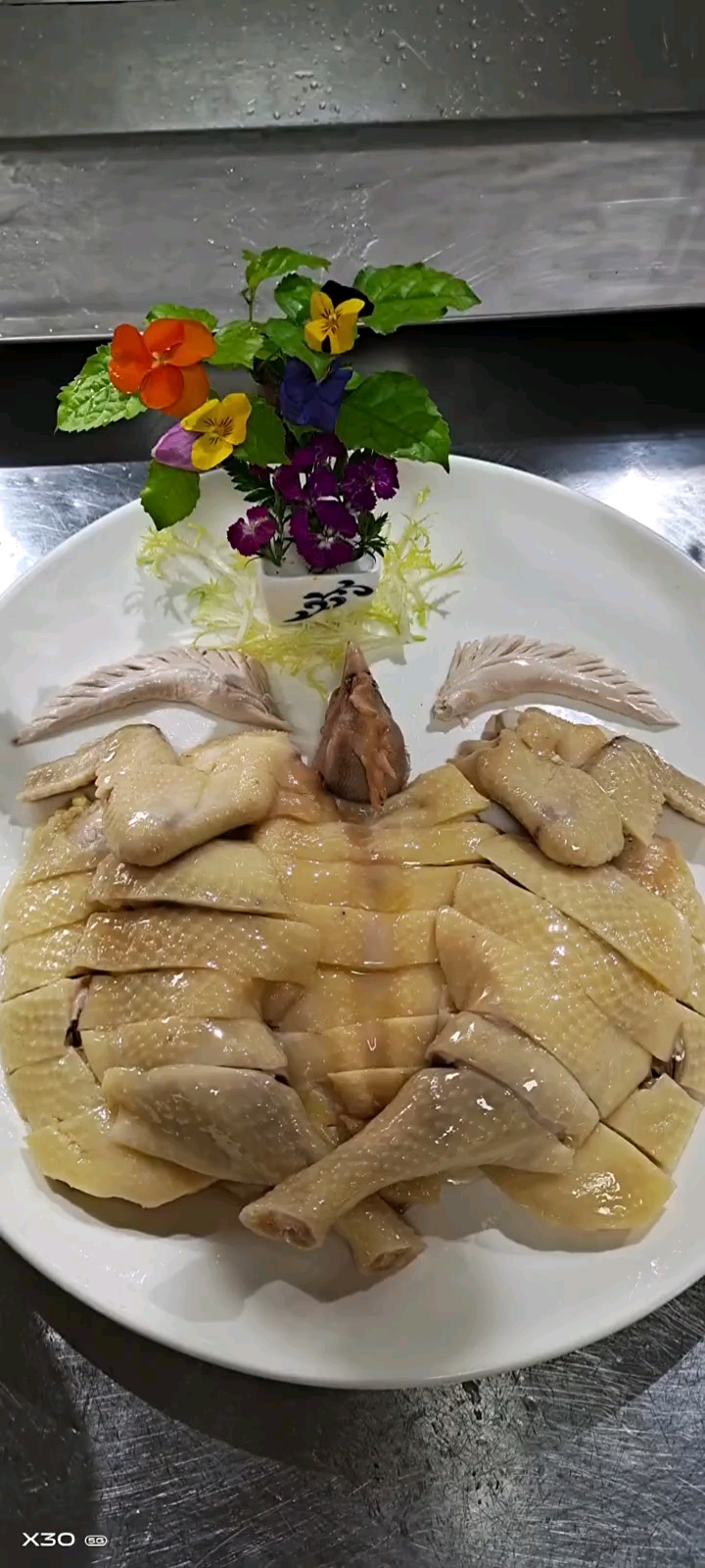 白切鸡砍件摆盘