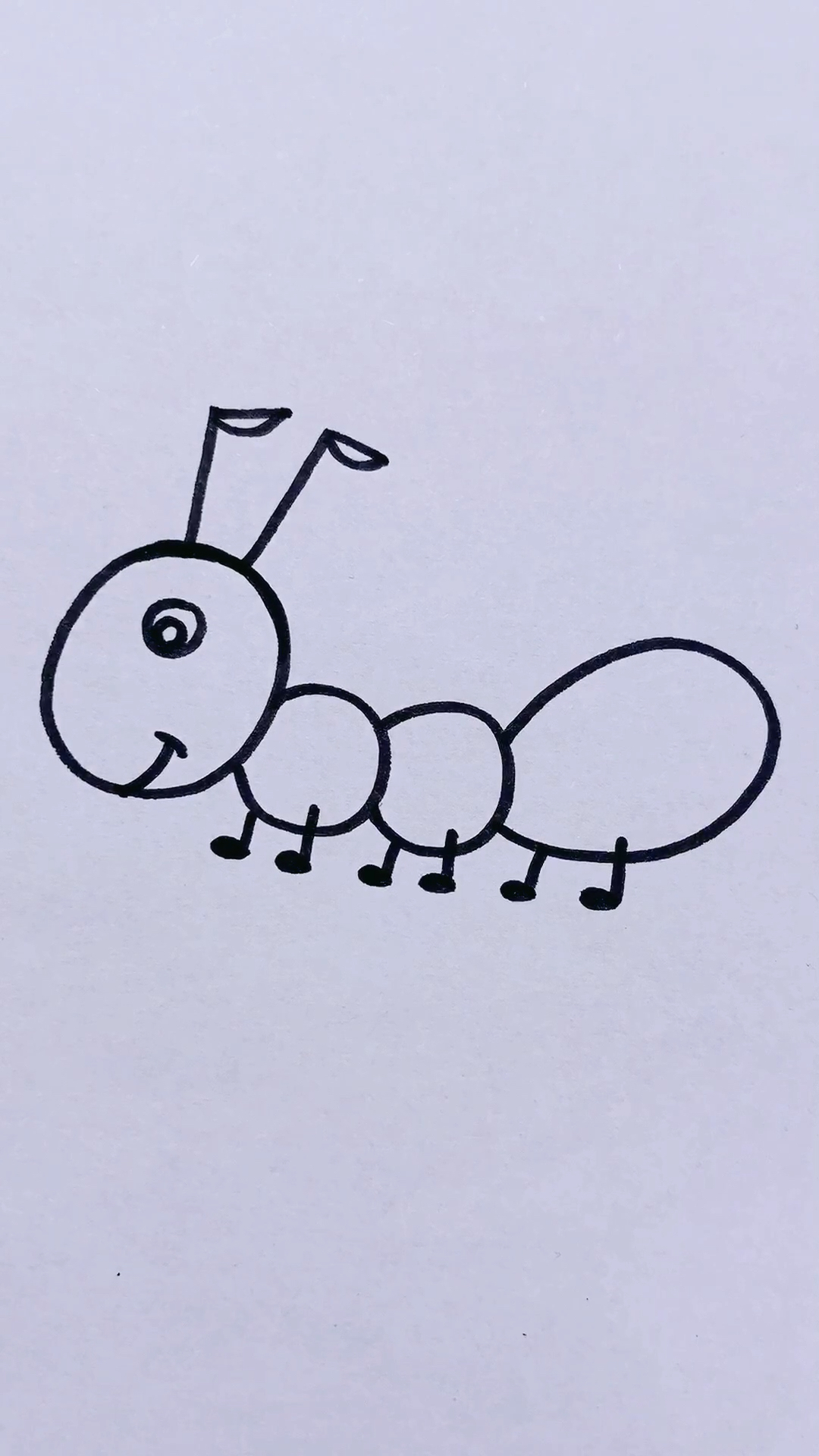 简笔画#数字5画小蚂蚁