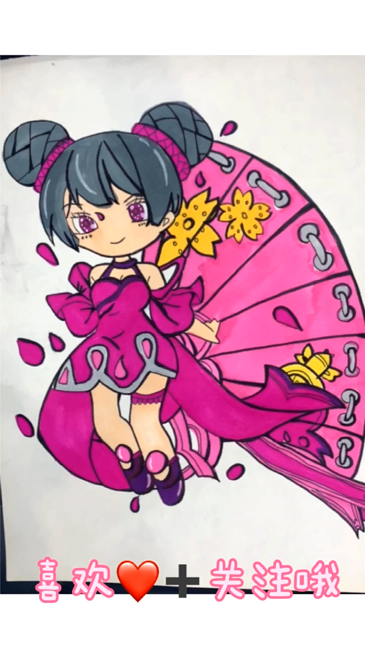 王者荣耀热门王者荣耀小乔简笔画简单又好画快来学起来吧