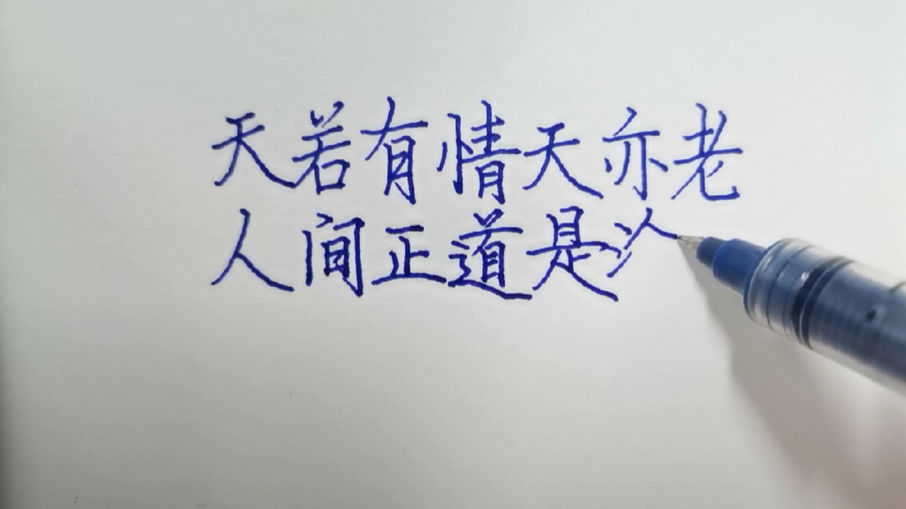 手写文字#天若有情天亦老,人间正道是沧桑.