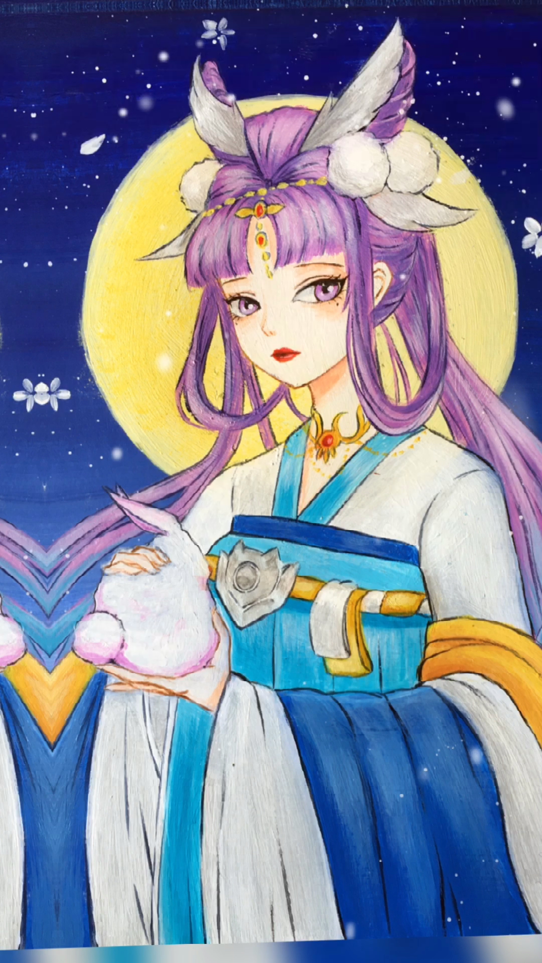 绘画#王者荣耀版嫦娥仙子～-度小视