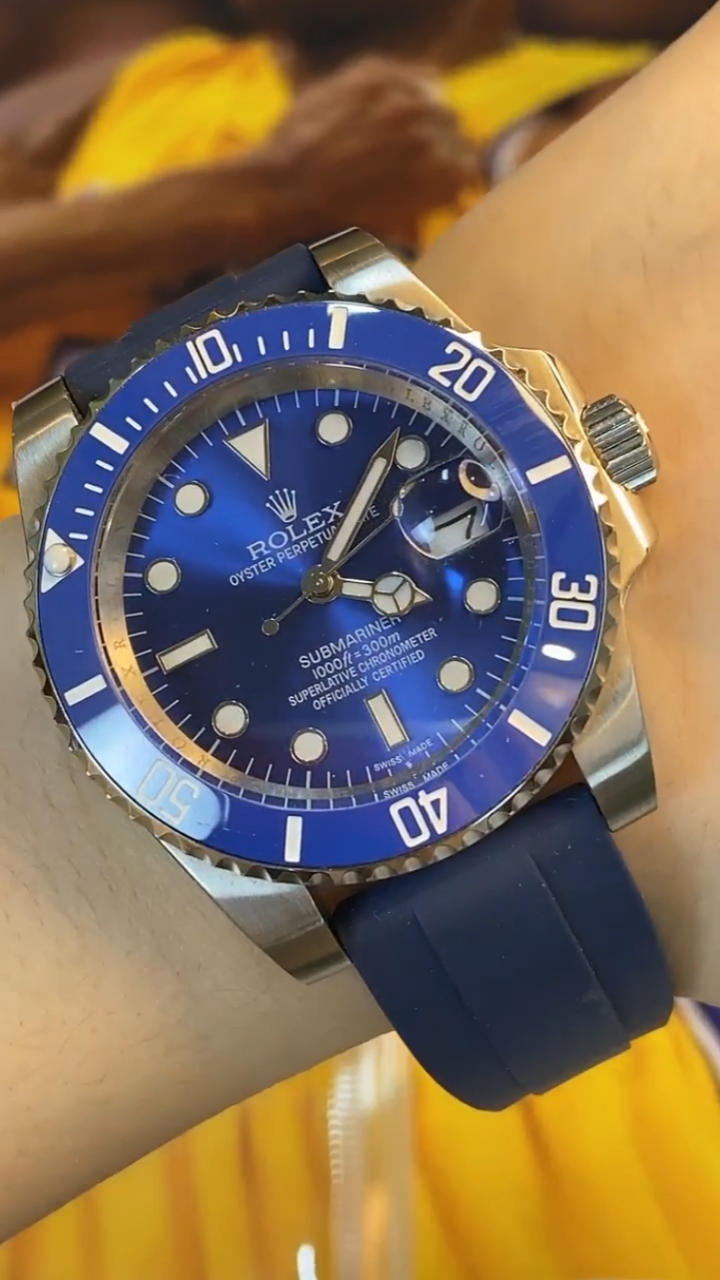 手表#欣赏一下劳力士水鬼系列,胶带蓝水鬼