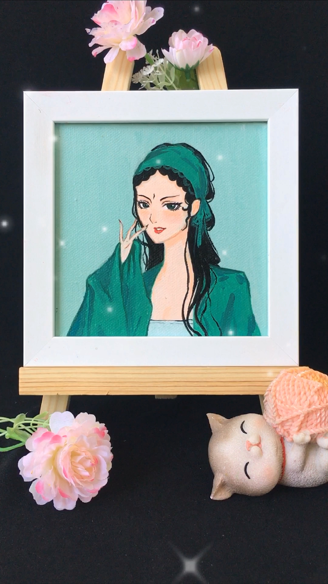 画画原来如此简单#画美人小青～她这是在做什么?