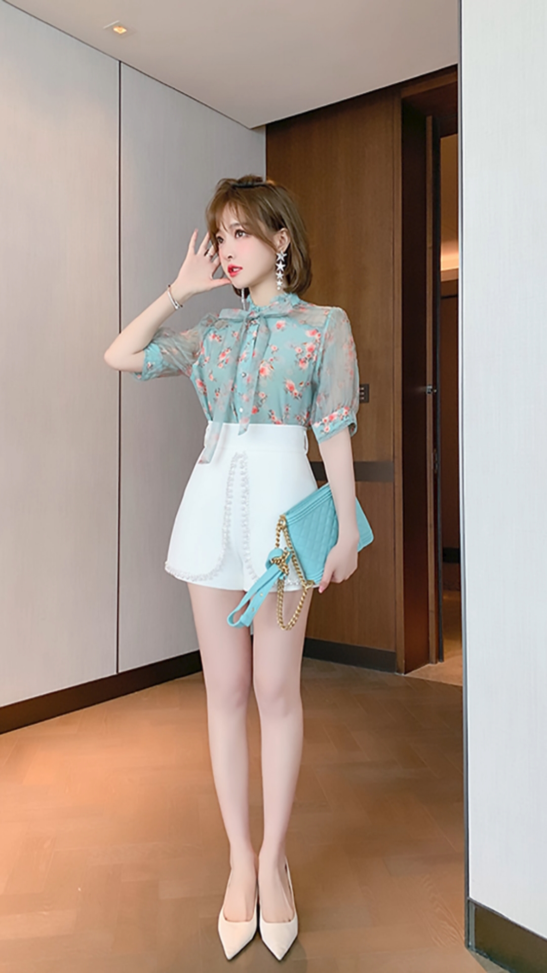 时尚女装穿搭#简单组合穿出清新自然,一种穿搭一种心情