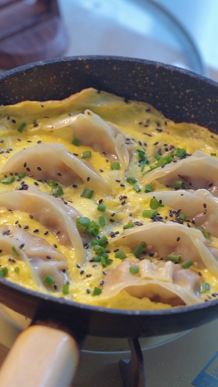 #自制美食#抱蛋煎饺|独特的饺子料理|一个字:香