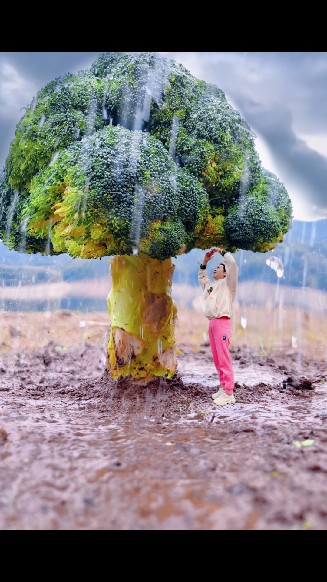 手机摄影教学#教你用西兰花这样拍创意错位照太好玩又有趣