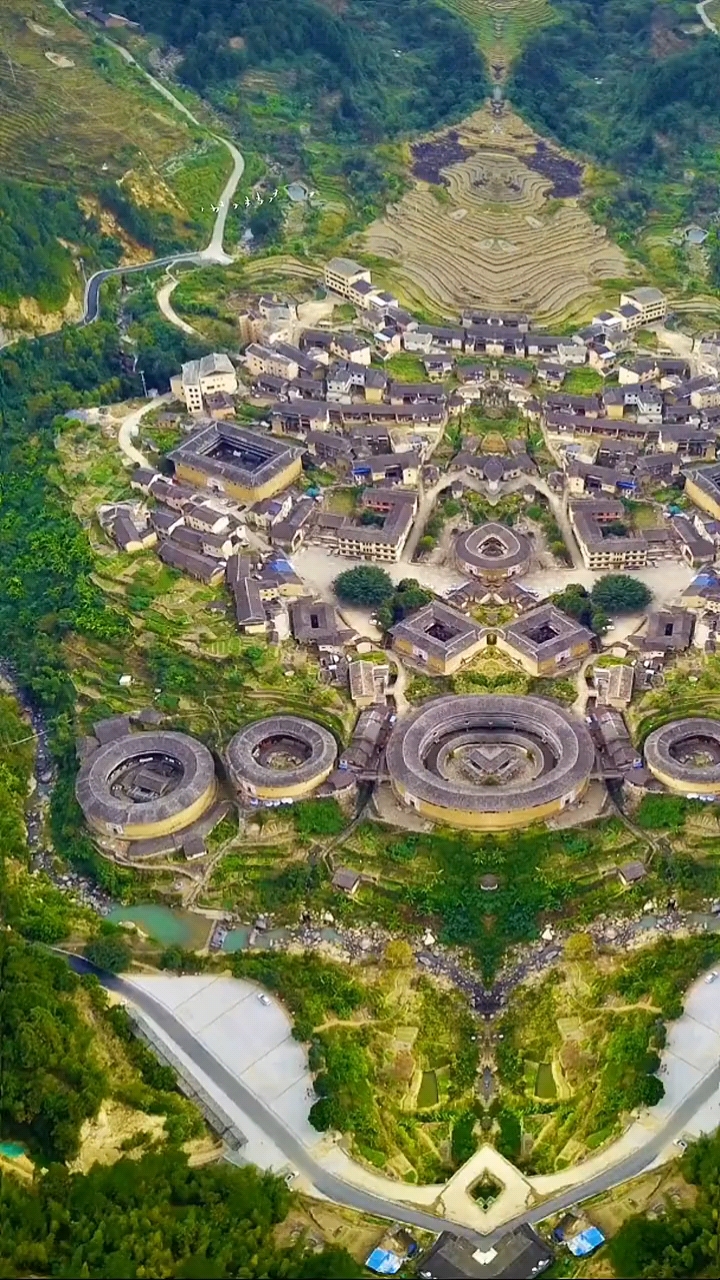 航拍下的漳州世界遗产土楼
