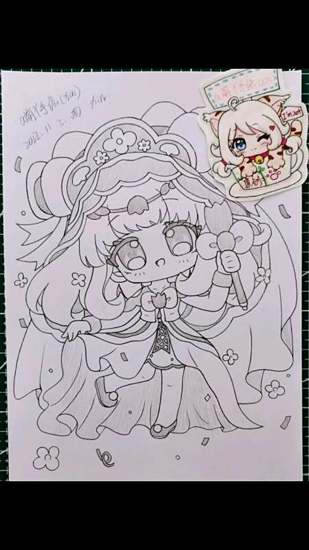 画画原来如此简单#大家期待的迷你世界雪裙绘画教程来了,这几次都是