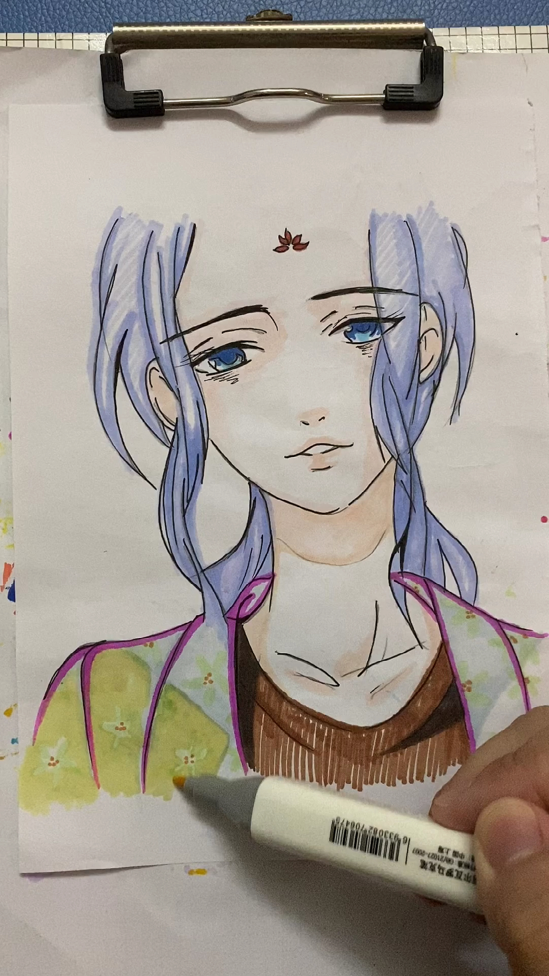 我奶奶想看我画额头带莲花标志女动漫-度小视