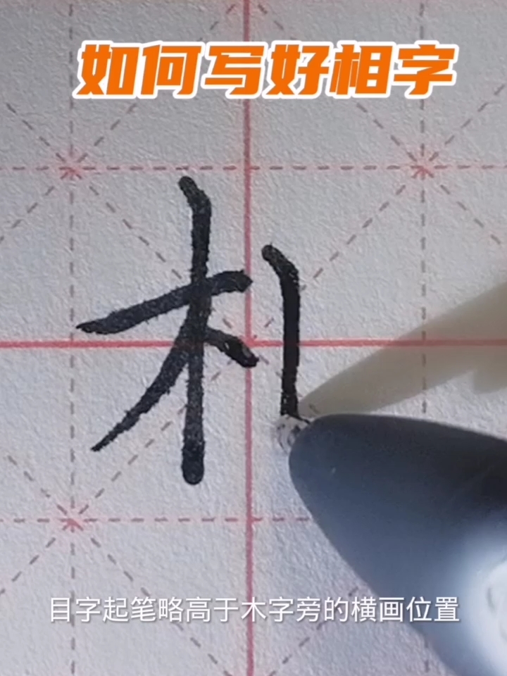 硬笔书法#"相"字难写,关键一笔在这里!