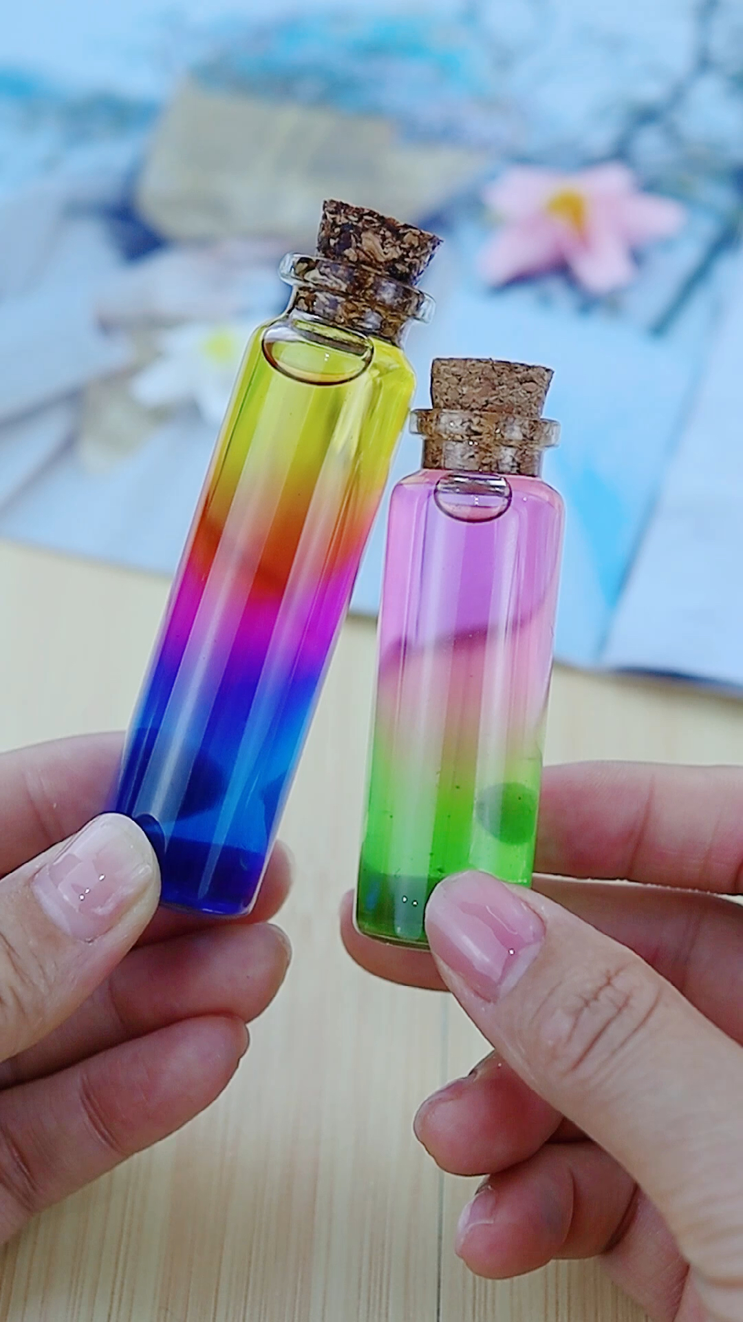 创意手工diy#超级甜的彩虹许愿瓶,也太好看了吧!快来试试吧!-度小视