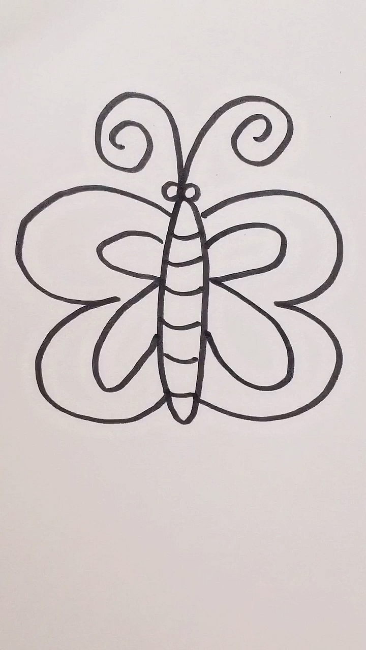 简单的蝴蝶画画图片