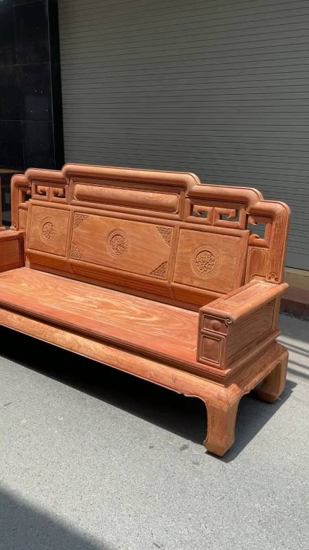 古典红木家具#缅花大果紫檀国色天香沙发6件套,白坯,买红木一定得选