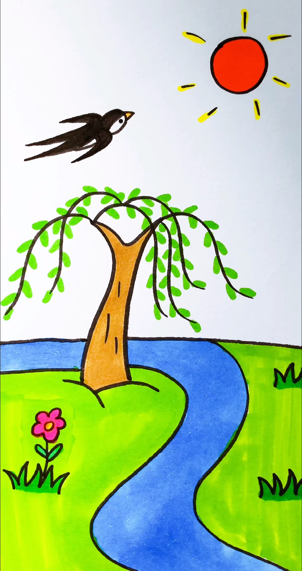 画画原来如此简单春天来了