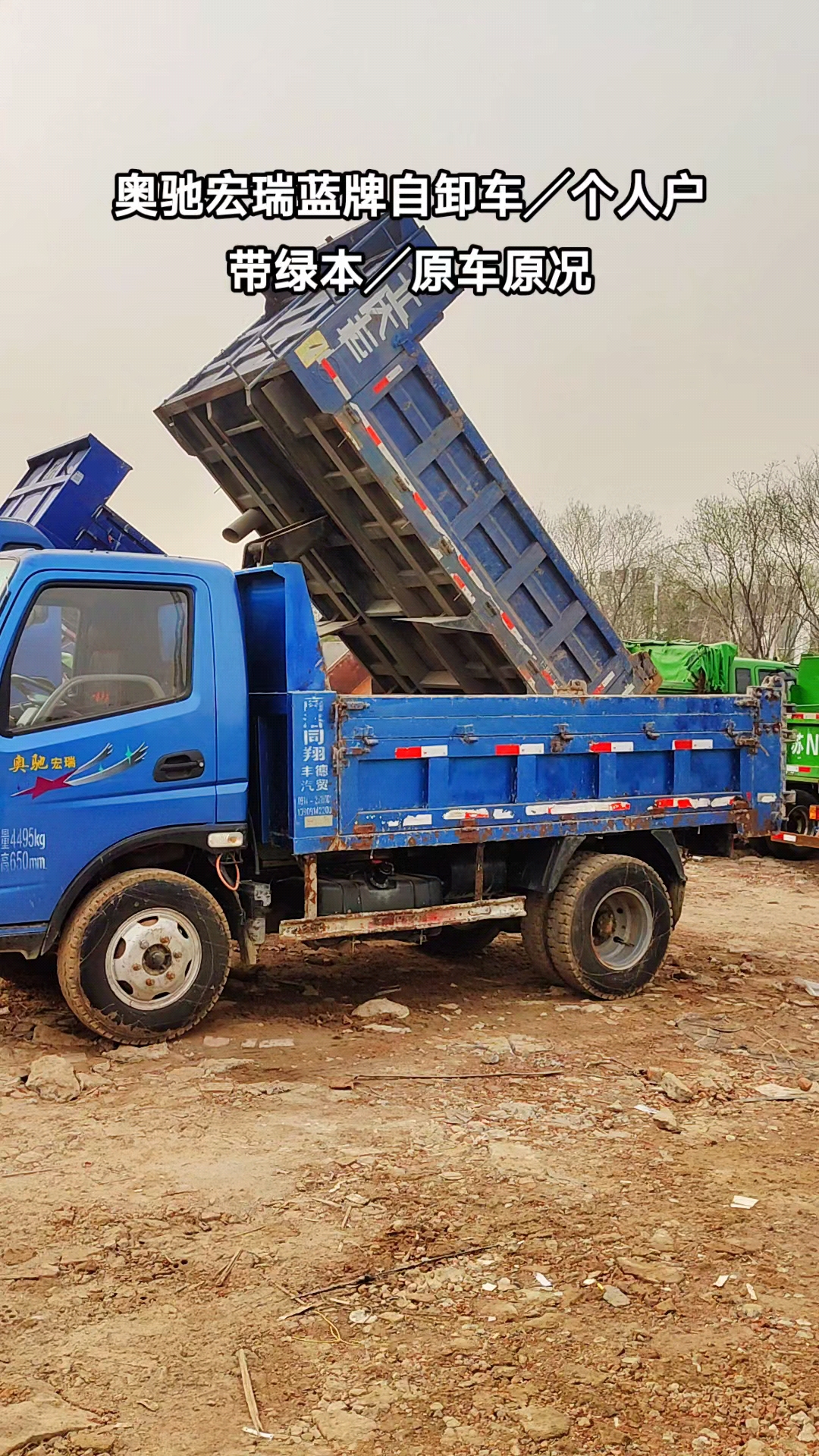 奥驰宏瑞蓝牌自卸车