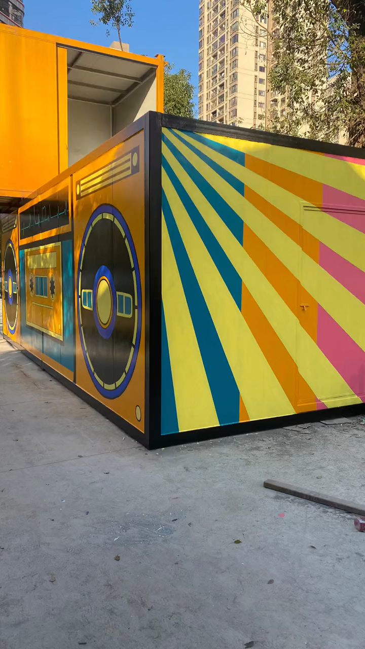 集装箱改造广州佛山集装箱变装设计涂鸦绘画