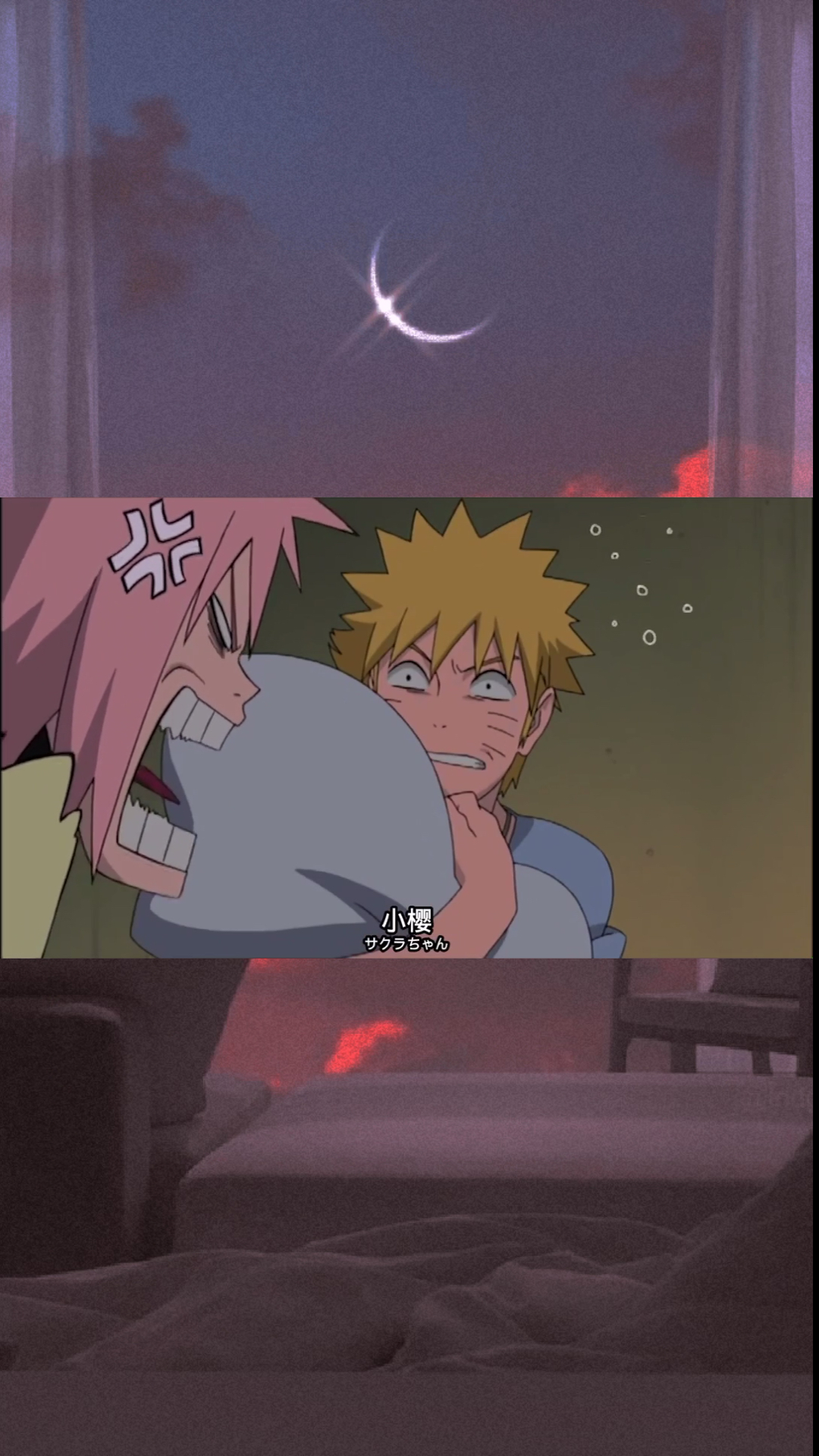 动漫#卡卡西住院,鸣人也跟着住进来,梦中说出实话,遭到小樱重击.