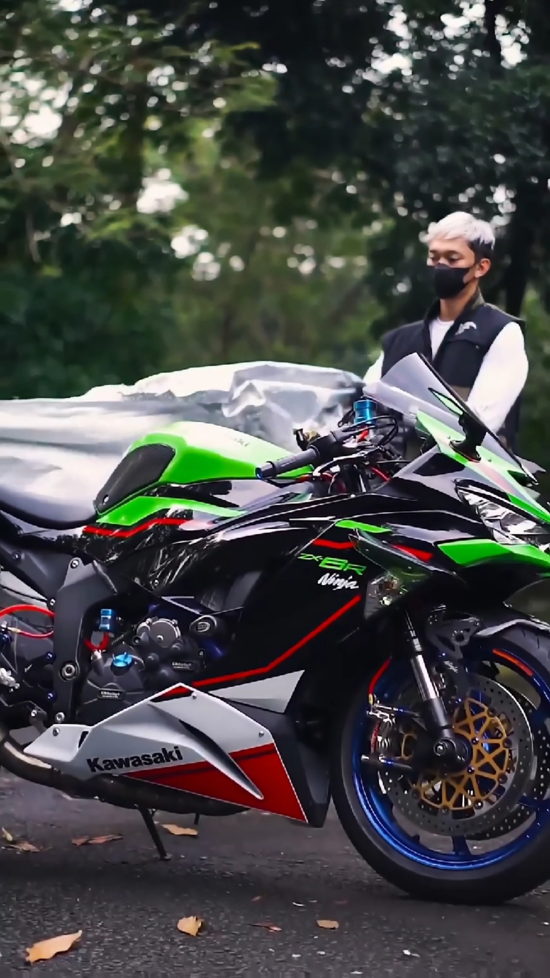 摩托车#漂亮的川崎zx6r