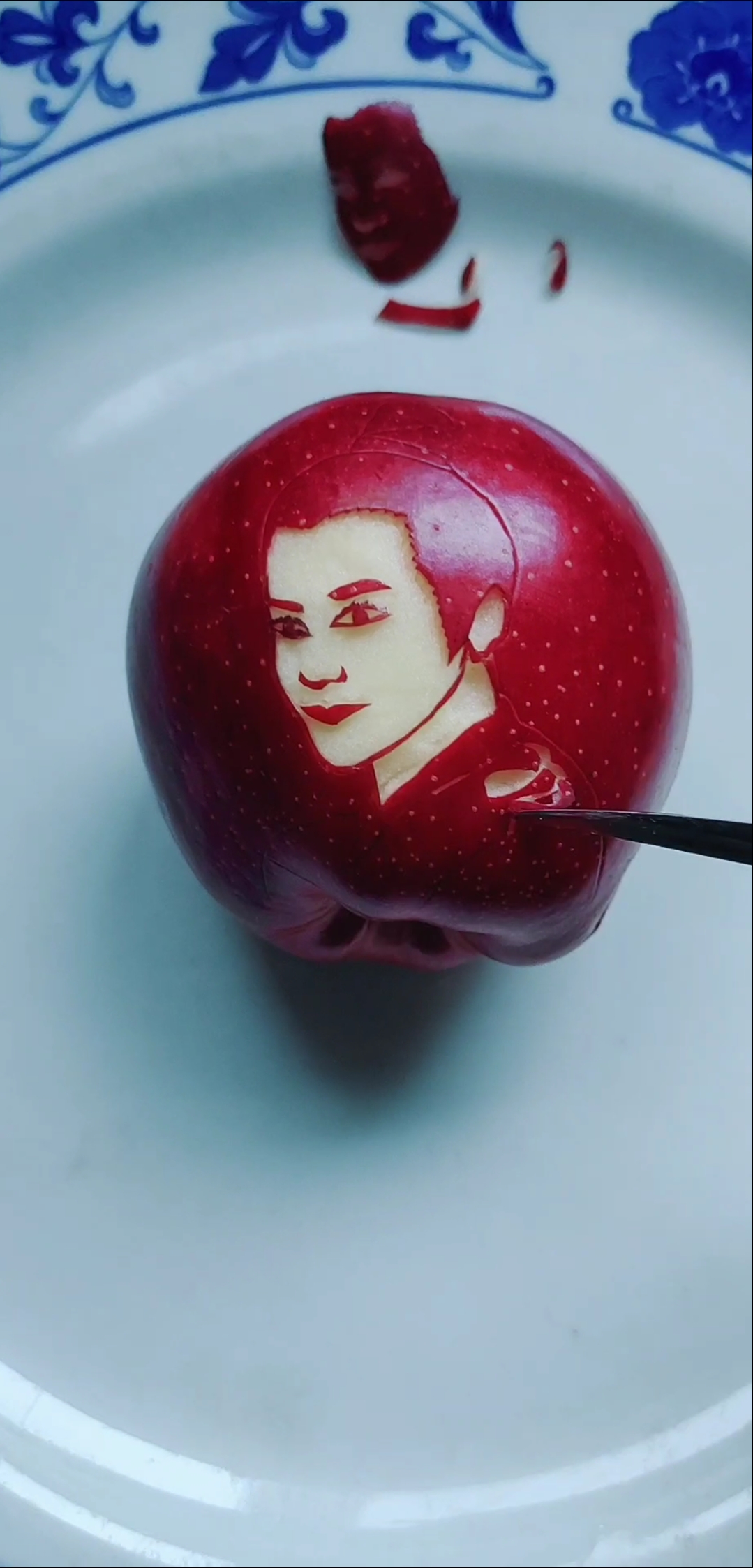 苹果艺术雕刻#吃苹果不要浪费了